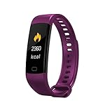 JTY Fitness Tracker,Wasserdicht IP68 Fitness Armband mit Pulsmesser Farbbildschirm Smartwatch Aktivitätstracker Pulsuhren Schrittzaehler Uhr Smart Watch Fitness Uhr für Damen Herren,Purple