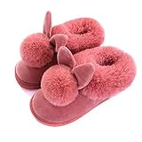 Altura del talón: 2cm ZHRUI Pelota de Piel para Mujer Zapatillas Animal Linda de Peluche casa Zapatos (Color : Rosado, tamaño : EU38/39)