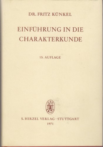 Preisvergleich Produktbild Einführung in die Charakterkunde