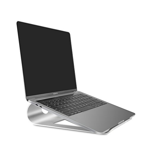 Preisvergleich Produktbild Laptopständer belüftet Stand aus Aluminium Schreibtisch Ständer Rutschfestem Silikon-Polster Alulegierung Cooling für Apple Macbook, iPad, Asus, Acer alle 15" Notebooks(Kabelmanagement,Wärmeablei...