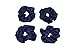 GIZZY® Ladies, Girls Set of 4 Navy Blue Satin Elasticated Hair Scrunchies.