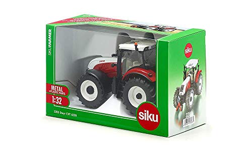 Siku 3283, Steyr 6230 CVT Traktor, 1:32, Metall/Kunststoff, Abnehmbare Fahrerkabine, Rot/Weiß - 7