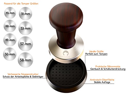 Original Premium Tampermatte von LECULINAR – Tampingmatte zur perfekten Espresso Kaffee Zubereitung – Optimaler Schutz der Arbeitsplatte – Tamperstation Tamperablage für Tamper & Siebträger Espressomaschine - 3