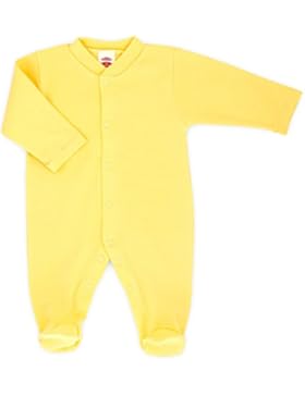 MAKOMA Baby Mädchen und Jungen Langarm Strampler mit Fuß Unisex (50 – 80)