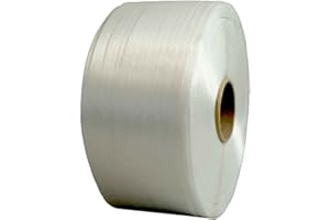BÂCHES DIRECT TECPLAST Feuillard Polyester Fil à Fil 13 mm x 1100 m FF - Qualité Pro - Feuillard de cerclage Textile Pet pour Charges Lourdes