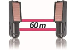 ALARMASZOOM Alarma perimetral foto electrica Placa Solar Baterias SIB exterior inalámbrica. Perimetral exterior. Cerco infrarrojo. Alarma exterior. Barrera perimetral inalámbrica (60 Metros)