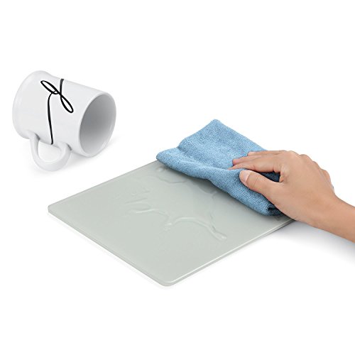 Perixx dx-4000  W  dise  o de cristal profesional alfombrilla de rat  n       ideal con rat  n l  ser uso       250  x 210  x 5  mm  color blanco