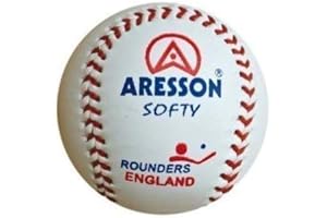 Aresson Baseball Sports Training & Practice Softy Rounders Junior Ball White