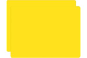 ANEWISH Manteles Individuales de Silicona,Juego de 2 Mantel Individual, Antideslizante Lavables Resistente al Calor Impermeable Fácil de Limpiar 40 x 30 cm,Amarillo