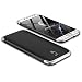 Produktbild JMGoodstore Hülle Kompatibel Samsung Galaxy J3 2017/J330,+Panzerglas Displayschutzfolie,3 in 1 Ultra Dünn 360 Full Body Anti-Kratzer Hart PC Skin Glatte Rückseite Bumper Silber+Schwarz