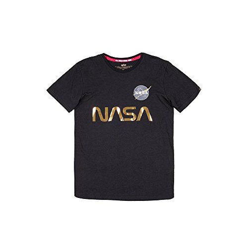 Alpha Industries NASA Reflective T-Shirt (Black/Gold, M) Alpha Industries NASA Reflective T-Shirt (Black/Gold, M)