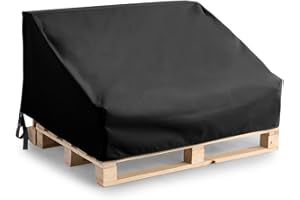 ‎GUTEKISSEN Gutekissen® Abdeckung für Palettenkissen, Abdeckung für Palettenmöbel, Abdeckhauben für Palettenbank, Abdeckung für Palettensofa, Wasserdicht,Anti-UV Paletten Sofa Schwarz (Rechteckig (122x97/64cm))