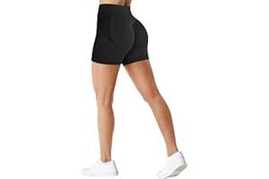 TAYOEA Short Cyclisme Sport pour Femme Collants Course Leggings Taille Haute Gym Fitness Yoga Collants Shorts Push Up Booty Butt Scrunch Opaque sans Couture