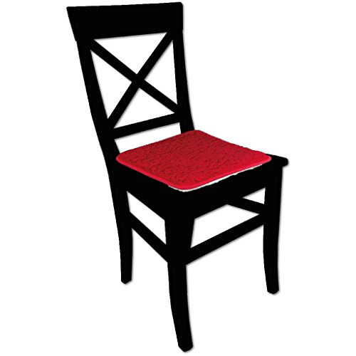 4er Pack Lammflor Stuhlkissen Sitzkissen Polsterkissen 36×36 cm Auswahl: rot – salsa - 6