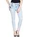 Hip Cover LightBlue Solid stretchable Ankle Length Jeans for Women