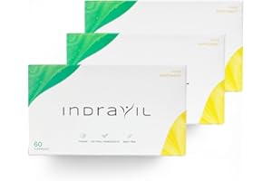 INDRAVIL Die Original 2024 DUO-Formel Unterstützung des Körpers mit Spirulina-Pulver, Inulin-Pulver, Garcinia Cambogia, L-Carnitin, L-Arginin & Zink, 180 Kapseln (3 Packungen)