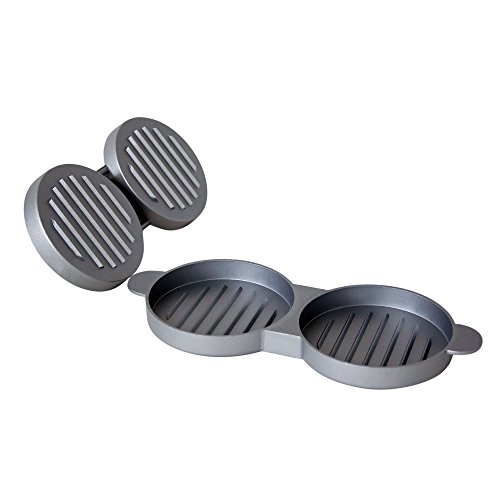 ToCi Doppel Hamburgerpresse aus Aluminium-Guss Burgerpresse Presse für 2 Burger - 2