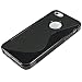 Produktbild kwmobile Hülle TPU Silikon Case für > Apple iPhone SE / 5 / 5S < mit S-Line Design - Handy Cover Schutzhülle in Schwarz