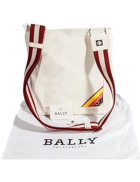 Bally Herren’s Weiß Messenger Tasche Schultertasche Mit Schultergurt