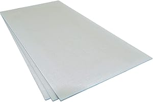 COSYSPACE Tile Backer Board 6mm, 10mm and 20mm- Pack of 10 Boards - 60 Free Insulation Washers - Panel Size 1200 x 580mm - Wetroom Floor and Wall Insulation (1200 x 580 x 10mm + 60 Washers)