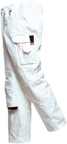 Unisex Painters Trouser / Workwear (XL x Regular) (White)