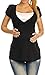 Zeta Ville - Women's Maternity Nursing Wrap Front T-shirt Top Shirt S-3XL - 373c (Black, UK 8)