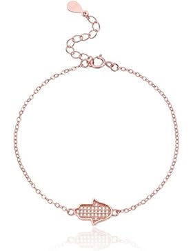 Karisma Damen Silber 925 Armband Fatima Hand Zirkonia Länge bis 19cm
