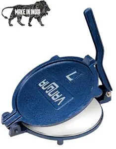 Oslen VANDNA Heavy Quality Iron, CI Casting Bid Kitchen Press Puri Chapati Machine Papad Maker (Blue, Large)