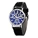 Produktbild EUZeo Herren Blu Ray Glass Uhren Business Casual Armbanduhren Neutrales Lederband Retro Design Quarz Simuliert Armbanduhr