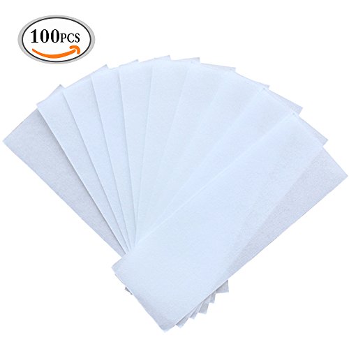 mlmsy Beruf Einweg Haarentfernung Papier 100 Pack Vlies Enthaaren Tücher für Beine Arme Körper Gesicht Augenbrauen ohne Haarentfernung Wachs Pack of 100 cloths