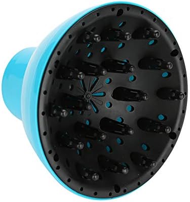 Hair Dryer Diffuser, Universal Hair Diffuser Adaptable, Blow Dryer Diffuser Salon Tool, Hair Dryer Diffuser Cover Styling Accessory, Universal Dryers Attachment, for Curly or Wavy Hair Styling, Blue