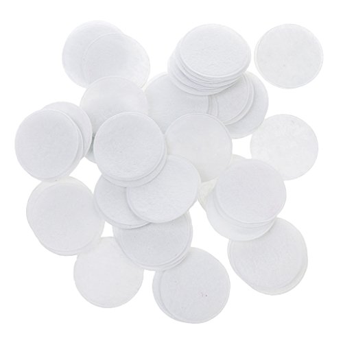 100x 40mm Gepolsterte Runde Form Handwerk Filz Stoff Polyester handmade Filzstoff Bastelfilz DIY Stoff Sewing – Weiß, Durchmesser 40mm - 2