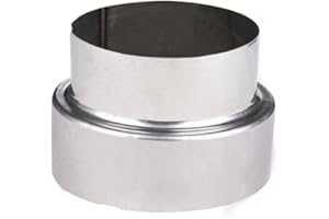 ZOEGNEER Reductor de revestimiento de chimenea de acero inoxidable, conecta el aparato a la chimenea o apila, optimiza para chimeneas al aire libre camping estufa de leña (Ø120 mm/Ø100 mm)
