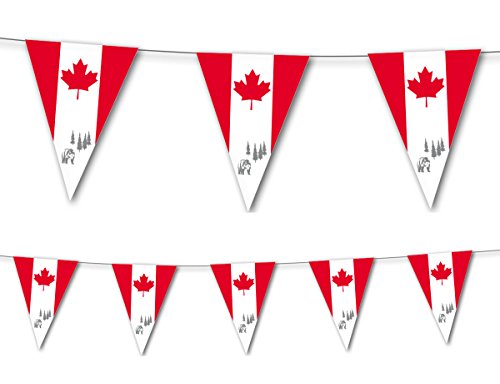 3,5m Wimpelkette * KANADA * als Deko für eine Länderparty von DH-Konzept // Mottoparty Banner Girlande Partykette
