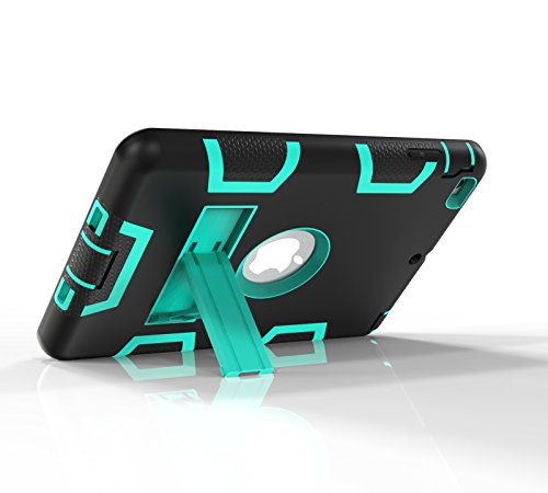 iPad Mini 3/2/1 Fall, eastcoo Spider-Man Militär Silikon Kunststoff Extreme Duty Dual mit Kickstand und Aufkleber kid-proof Schutzhülle Back Cover für iPad Mini 3/2/1 black-green - 3