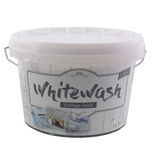 Kreidefarbe für Holz Vintage Shabby Chic Antiklook White wash - weiss 1 Liter