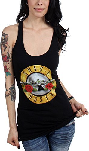 Ill Rock Merch - Camiseta - Unisex de Color Negro de Talla X-Large - Guns N Roses Bullet Logo Racerback Da Donna Tank Top (Camiseta) [Misc.]