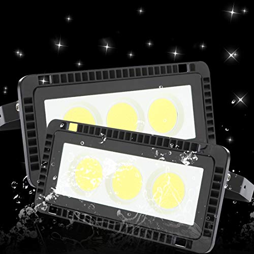 Pack 2x 100W Foco LED Exterior 6500K Blanco frío LED Foco Floodlight IP65 Impermeable Iluminación luz de seguridad LED Exterior para jardín garaje camino [Clase de eficiencia energética A+]