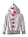 Autumn Baby Boys Grey Cotton Long Sleeve Dinosaur Zip Up Hoodies Jacket