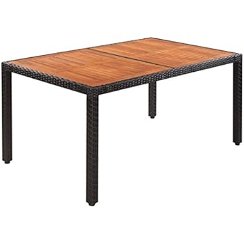 Amazon.de: ALU Gartentisch, Eukalyptus Hartholz, 150 x 74 x 90 cm