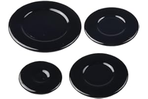 Daaxing Lot de 4 capuchons universels pour brûleur à gaz, 1 petit diamètre 55 mm, 2 moyennes 75 mm, 1 grand diamètre 100 mm (concave)