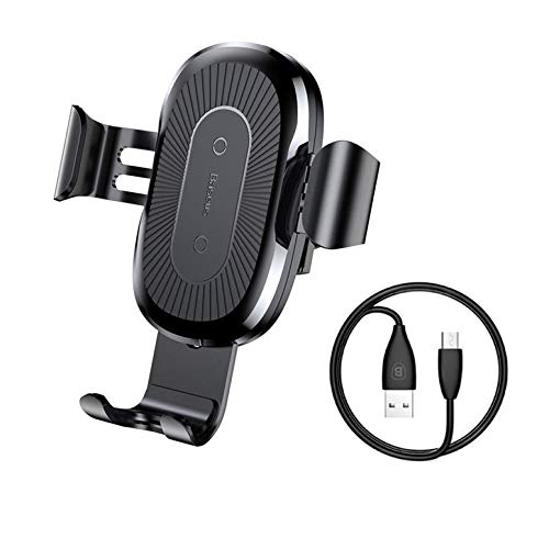 Preisvergleich Produktbild Auto-Wireless-Ladegerät Drahtlose Ladestation Auto Gravity Brackets Sensing Durable Magnethalterung für iPhone für Sumsung (schwarz)