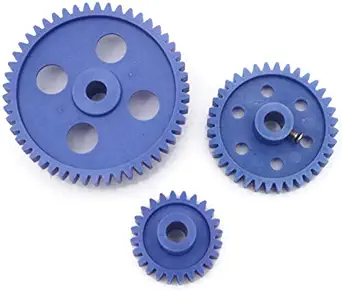 Electronic spices COMBO OF Blue Gear Plastic Wheel in For DC Motor DIY Model Toys