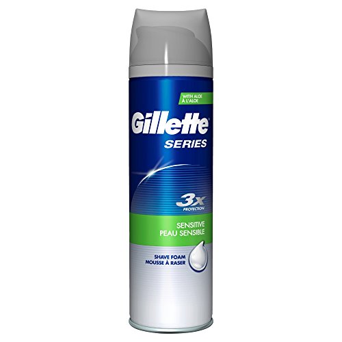 Gillette Series Sensitive Skin Shaving Foam with Aloe, 250ml