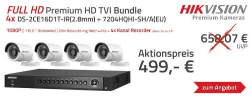 Preisvergleich Produktbild Hikvision 2 MP HD-TVI Paket