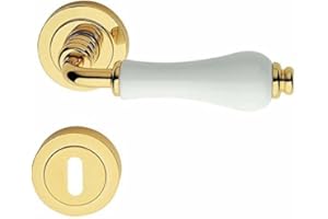 FROSIO BORTOLO MANIGLIA "DALIA" C/ROSETTA OLV PORCELL.BIANCA