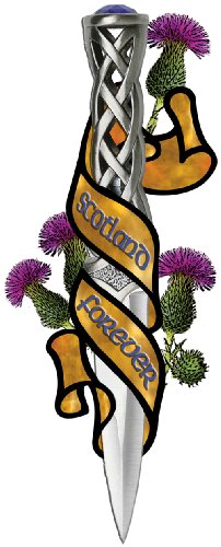 Large Size Scotland Forever Thistle Celtic Dirk Truck Sticker