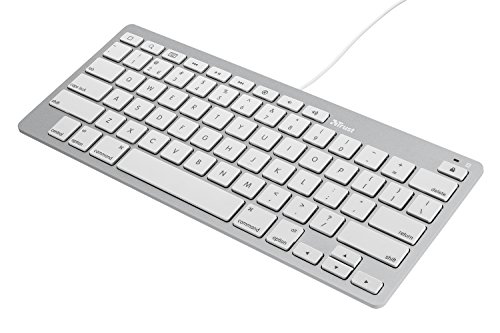 Trust Multimedia Tastatur (Lightning-Anschlusskabel, QWERTZ, deutsches Tastaturlayout, geeignet für iPad/iPhone) weiß