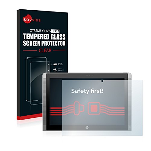 Savvies Glasfolie HP Pavilion x2 (2015) / HP x2 210 G1 / x2 210 G2 Panzerglas Schutzfolie Panzerfolie - Klar, 9H Hartglas