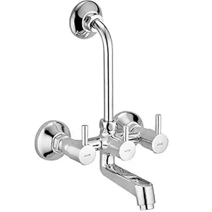 ALTON GRC3780 Brass Wall Mixer With Provision For Over Head Shower and 125mm Long Bend Pipe (Chrome)